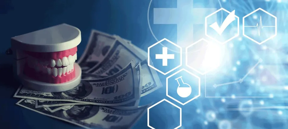 Plastic teeth and usd dollar notes