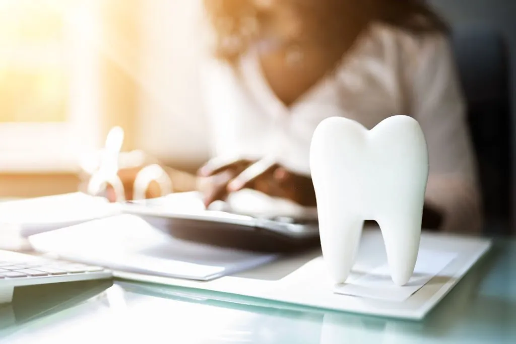 Teeth prop on the table